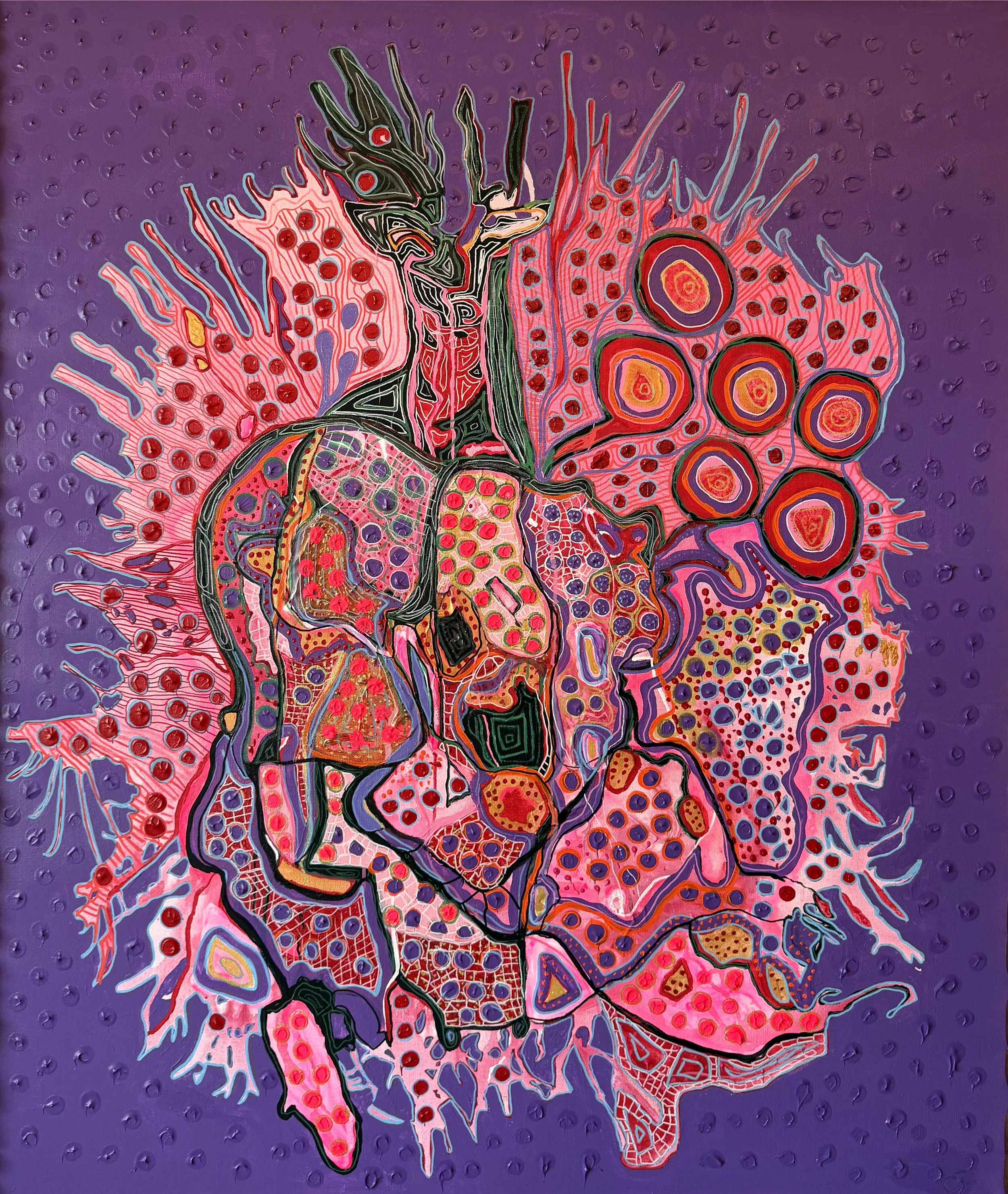  Wild clown - SOLD  
Acrylic on canvas 
100x120cm