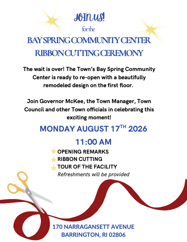 BAY SPRING COMMUNITY CENTER RIBBON CUTTING CEREMONY