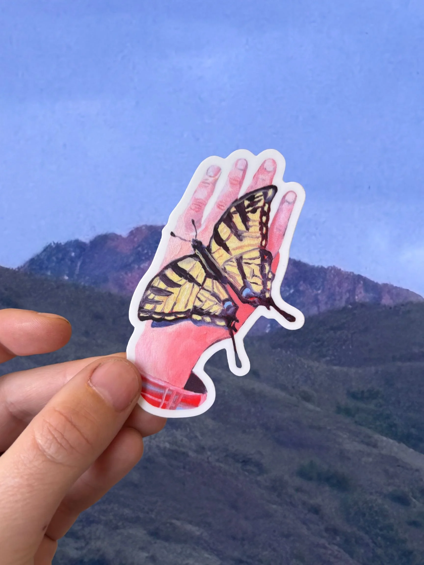 Butterfly Hand Sticker