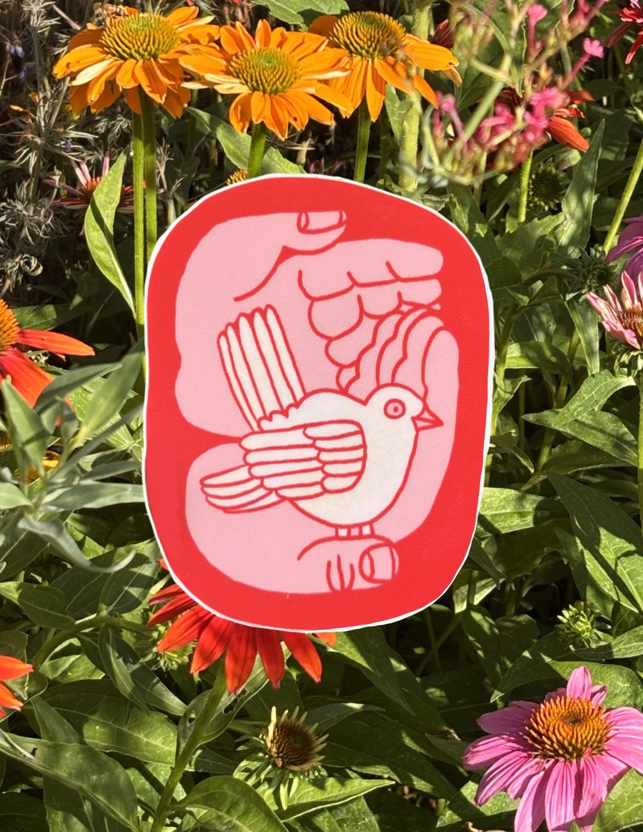 Bird in the Hand Sticker