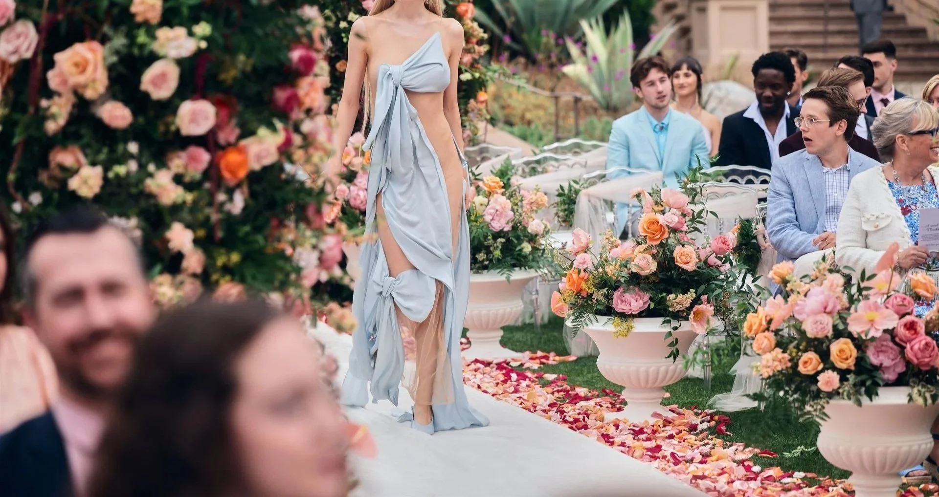 Euphoria Season 3 Episode 3 "The Ballad of Paladin" Nate and Cassie's Wedding Flowers Jules walks down the aisle 