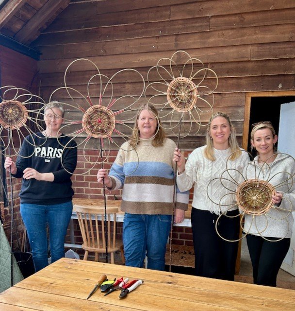 We've had such a wonderful day of willow weaving! Huge thanks to @the_coddiwomplers for their expert guidance and one-of-a-kind entertainment! And thanks to all the lovely people who joined us for our masterclass sessions - your flowers and feeders w