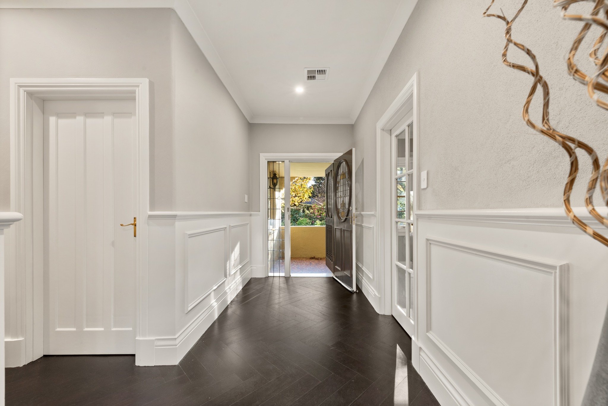 Timeless wainscoting, the perfect blend of craftsmanship and style.