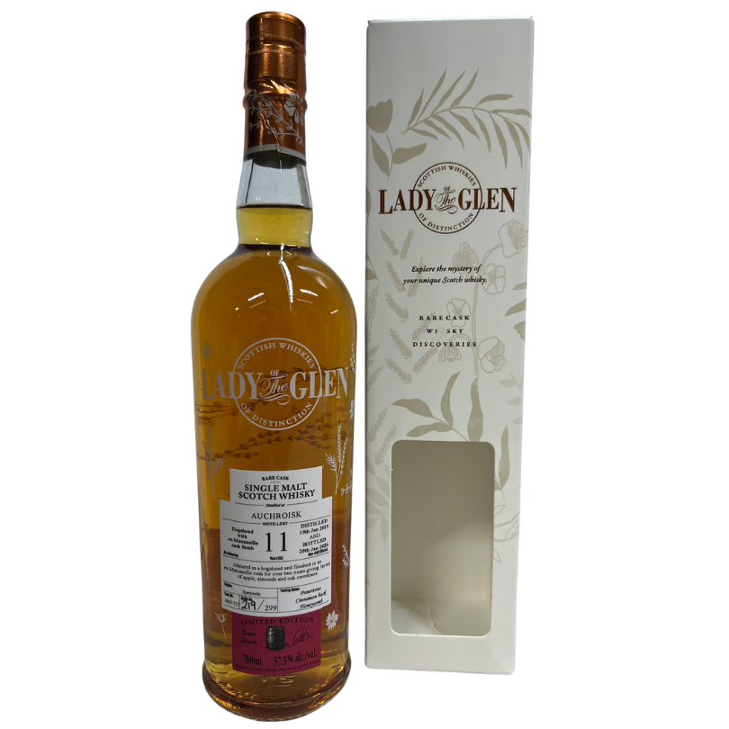 Auchroisk 11yo 2015 Lady of the Glen Independent Bottling - Single Malt Scotch - DRINQY Drammers Whiskey and Spirits Club whisky mezcal agave bourbon scotch rum gin Testify Drammening Droplet Auct.png
