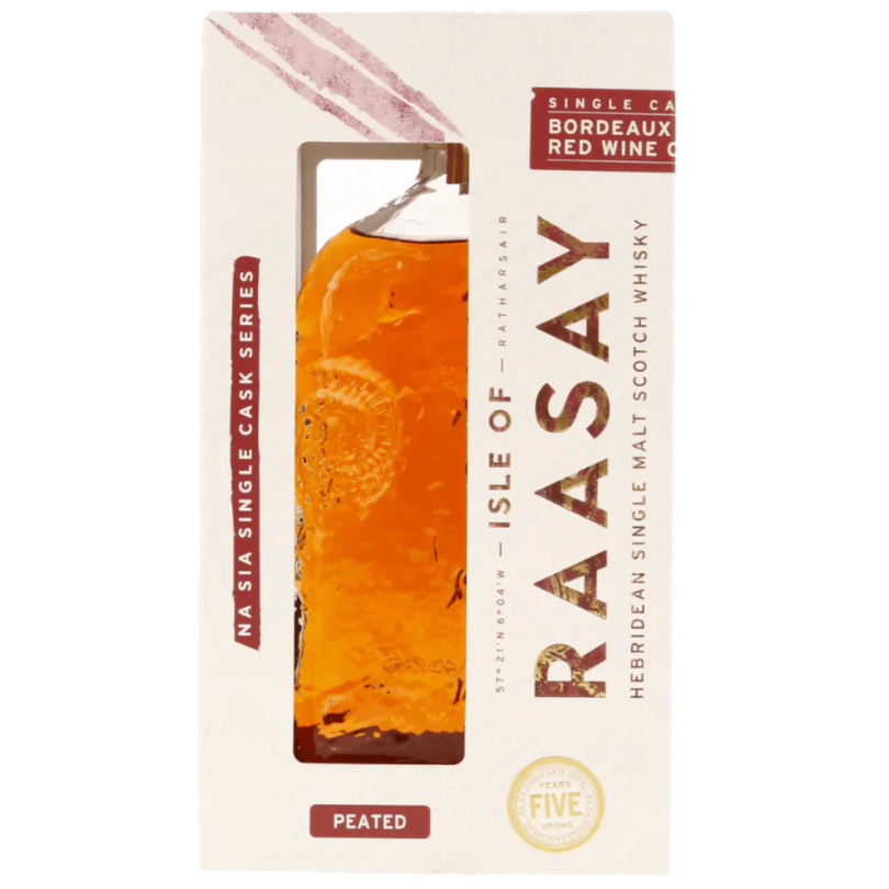 Isle of Raasay 5yo Peated Bordeaux Single Cask Single Malt Scotch - DRINQY Drammers Whiskey and Spirits Club whisky mezcal agave bourbon scotch rum gin Testify Drammening Droplet Auctions.png