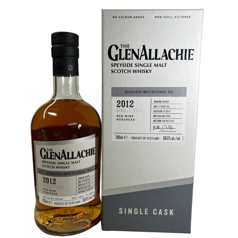 GlenAllachie 12yo 2012 Red Wine Hogshead Single Cask 804564 Single Malt Scotch - DRINQY Drammers Whiskey and Spirits Club whisky mezcal agave bourbon scotch rum gin Testify Drammening Droplet Auct.png
