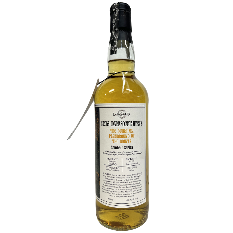 Torabhaig 7yo (2018) Lady of the Glen Independent Bottling - Single Malt Scotch - DRINQY Drammers Whiskey and Spirits Club whisky mezcal agave bourbon scotch rum gin Testify Drammening Droplet Auc.png