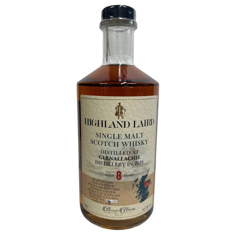 Glenallachie 8yo 2016 Highland Laird Independent Bottling - Single Malt Scotch - DRINQY Drammers Whiskey and Spirits Club whisky mezcal agave bourbon scotch rum gin Testify Drammening Droplet Auct.png
