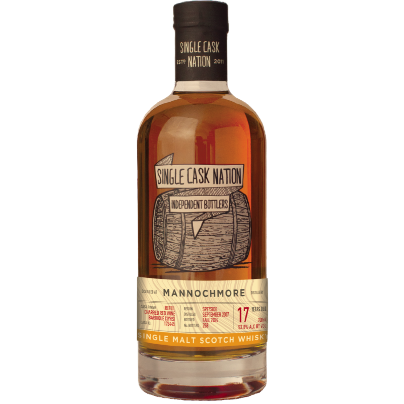 Mannochmore 17yo - Single Cask Nation - 2025 August - Independent Bottlers of Scotch - Drammers Whisky and Spirits Club Whisky single malt cask strength DRINQY Slackjaw.png