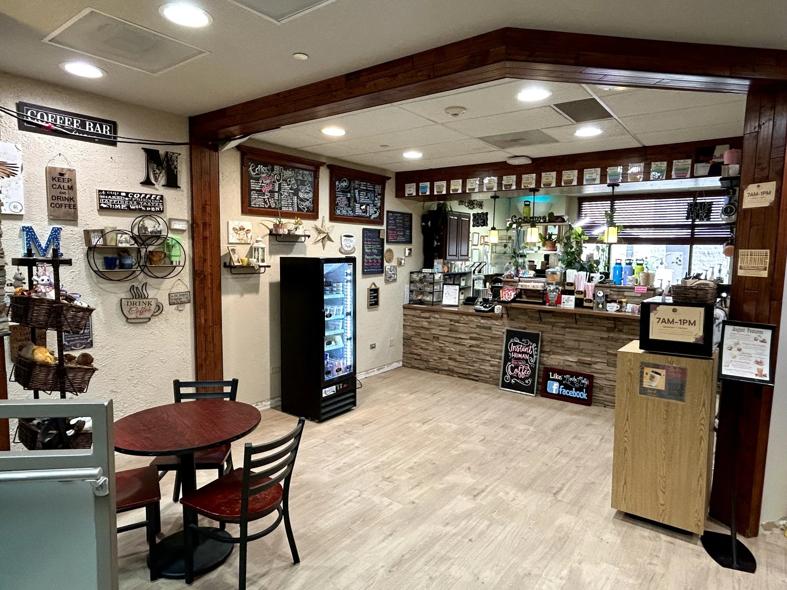 Inside the main shop