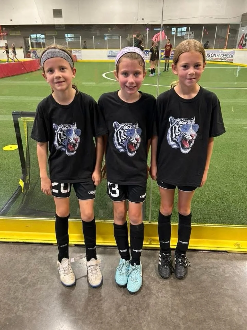 Not to be out done by the older girls these three got to play some small sided games this morning as well!