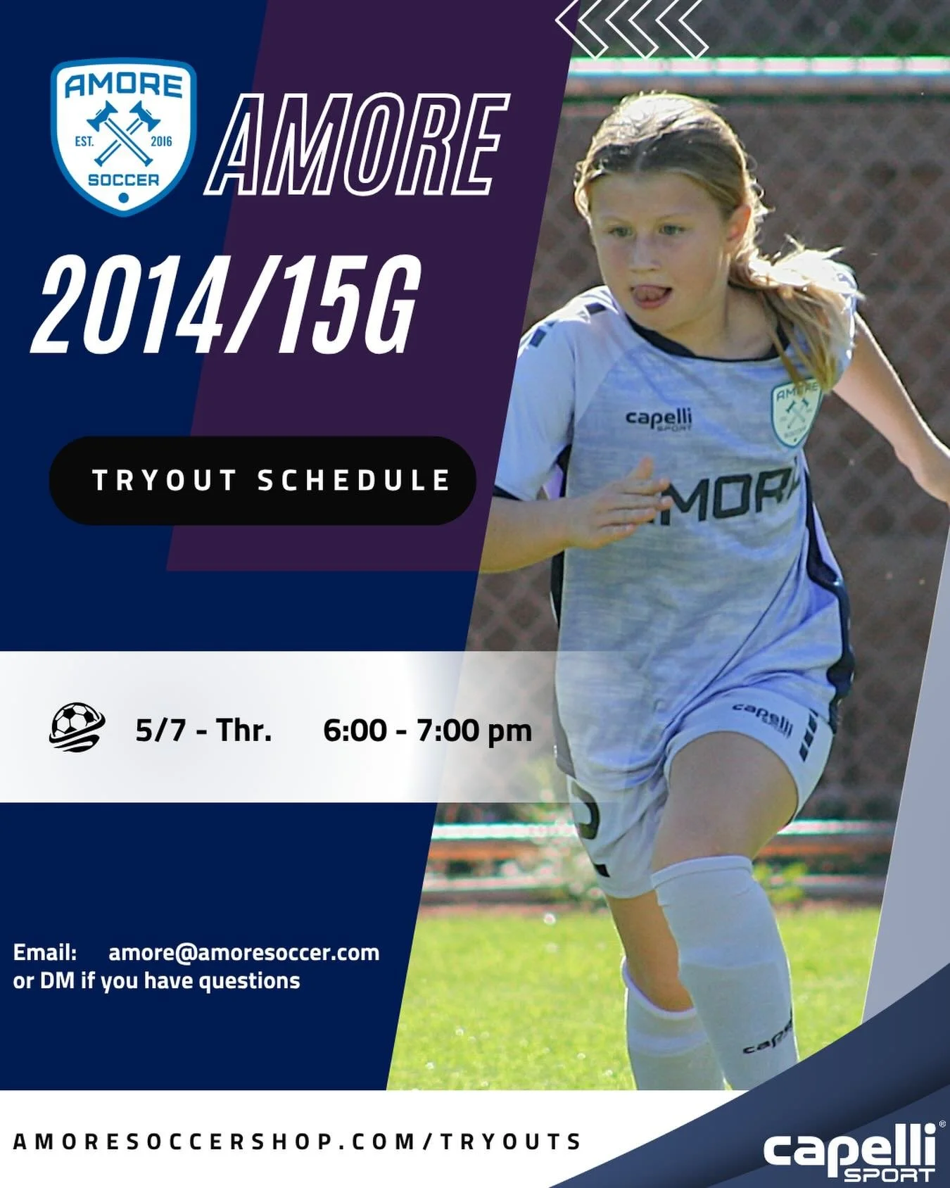 Come join our 2015 Girls team for tryouts next week! Registration links are in the bio or email/DM for questions.