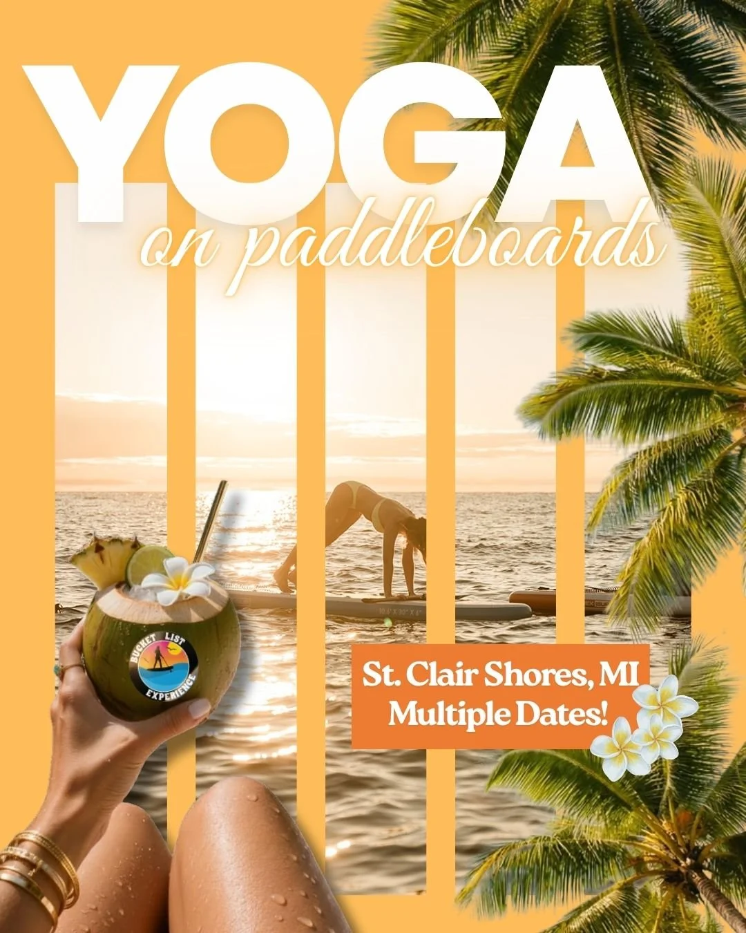 Yoga on paddleboards 