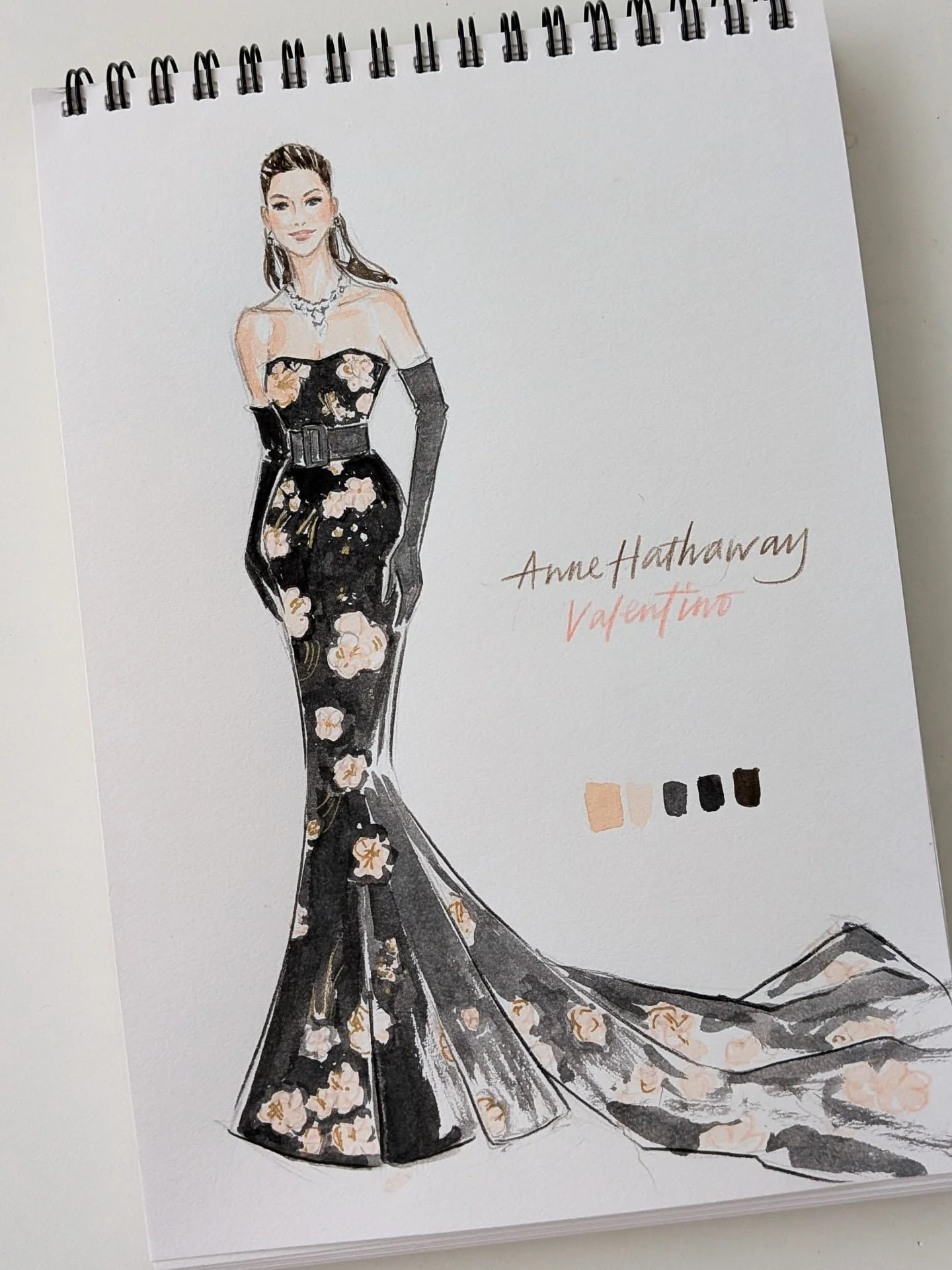 Florals for spring!! 🌸🤭 I haven't fallen in love with a red carpet look like this in a long time! @annehathaway @maisonvalentino