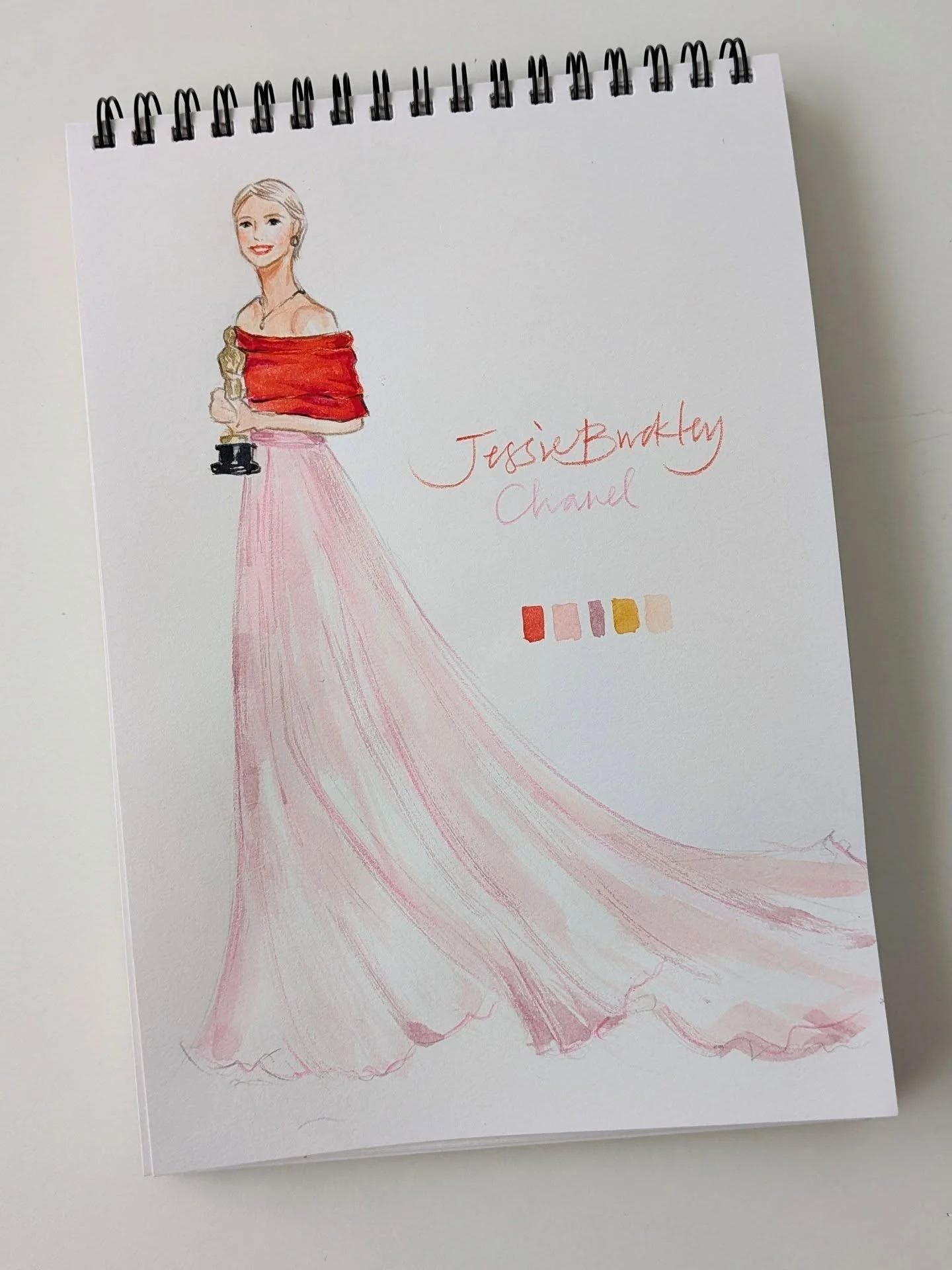 Chanel gown in Cloud Atelier's favourite colours ❤️🩷 @welovecoco @chanelofficial