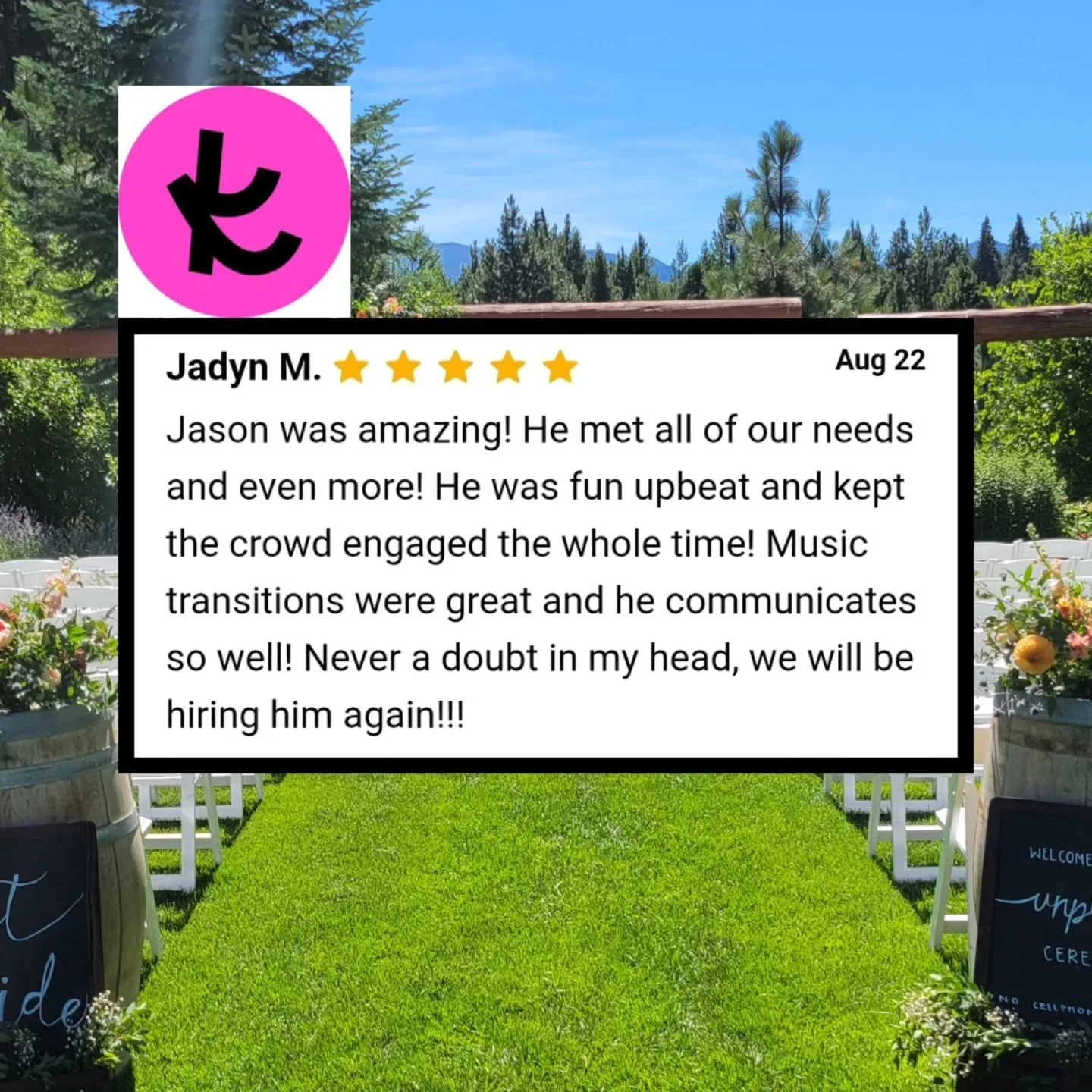 ⭐️⭐️⭐️⭐️⭐️
#theknot #weddingvendor #weddings #weddingdj #waweddings #dj #evergreenevents #EvergreenEventsDJ