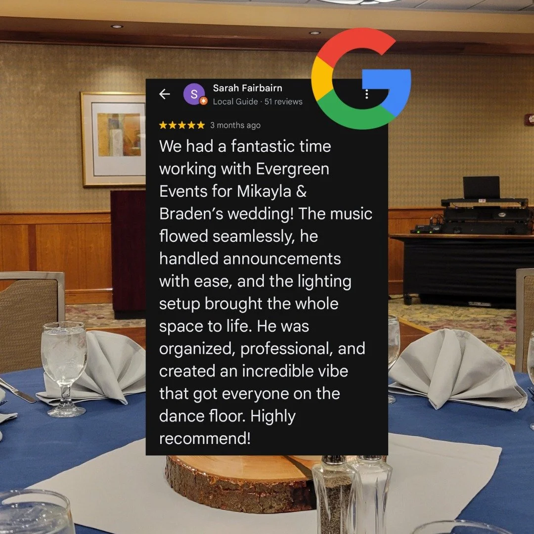 ⭐⭐⭐⭐⭐ Reviews like this are what it's all about!
My goal is simple: make your wedding day stress-free and unforgettable. When clients tell me we nailed it, that's the ultimate reward.
 🎶💕