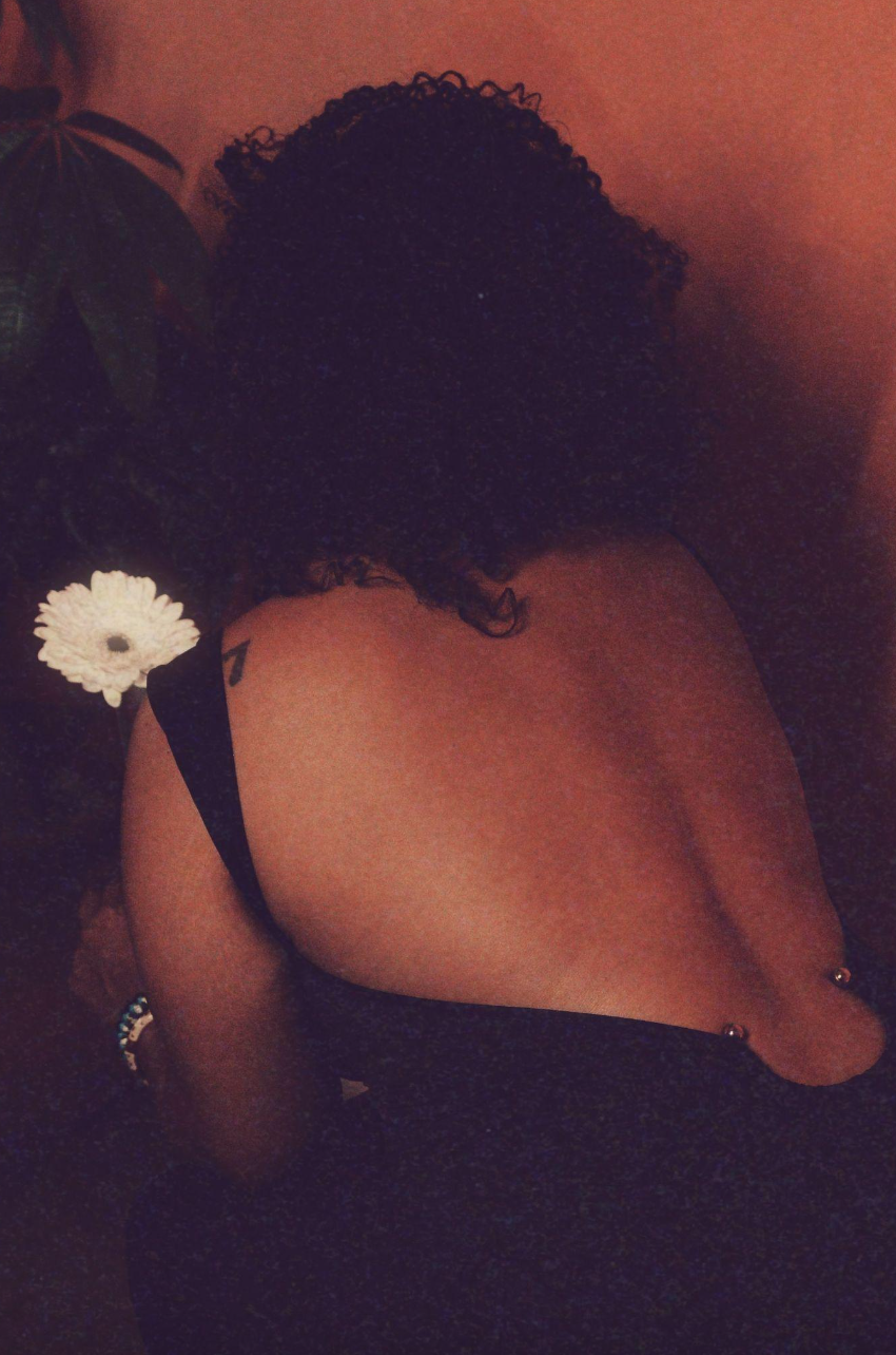 Offering
(30x40in):

Only the curvature of her back and the bloom resting gently. It is not a burden, but a softness she chooses to hold close. It lingers as a memory, a touch, a gift perhaps, that was once given or found. 

In this quiet gesture, th