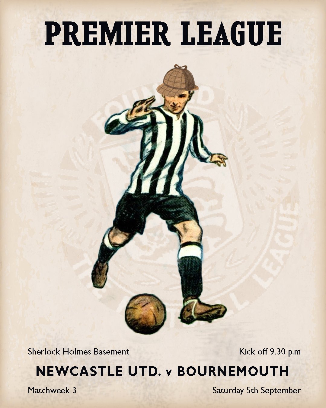 Premier League Poster Newcastle United Bournemouth
