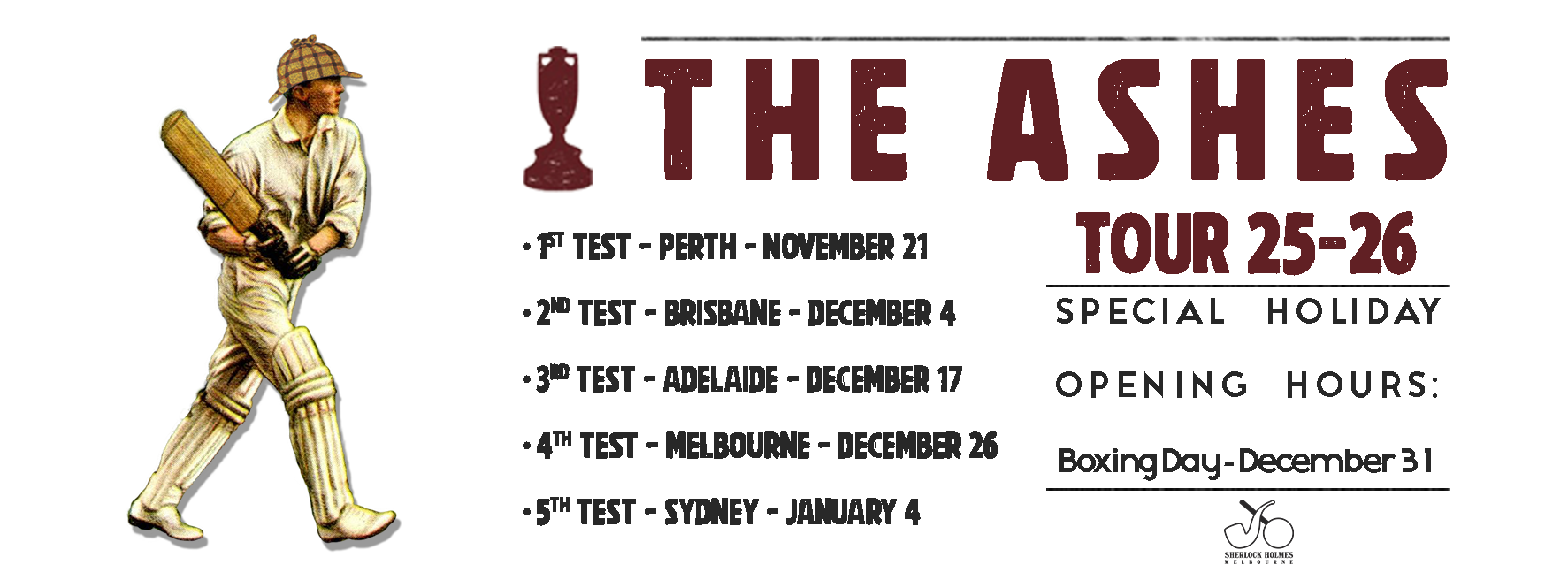 A cricket player walking with a cricket bat under their arm, wearing a helmet and cricket pads. The image is part of a graphic about cricket, including a trophy and text discussing the sport.