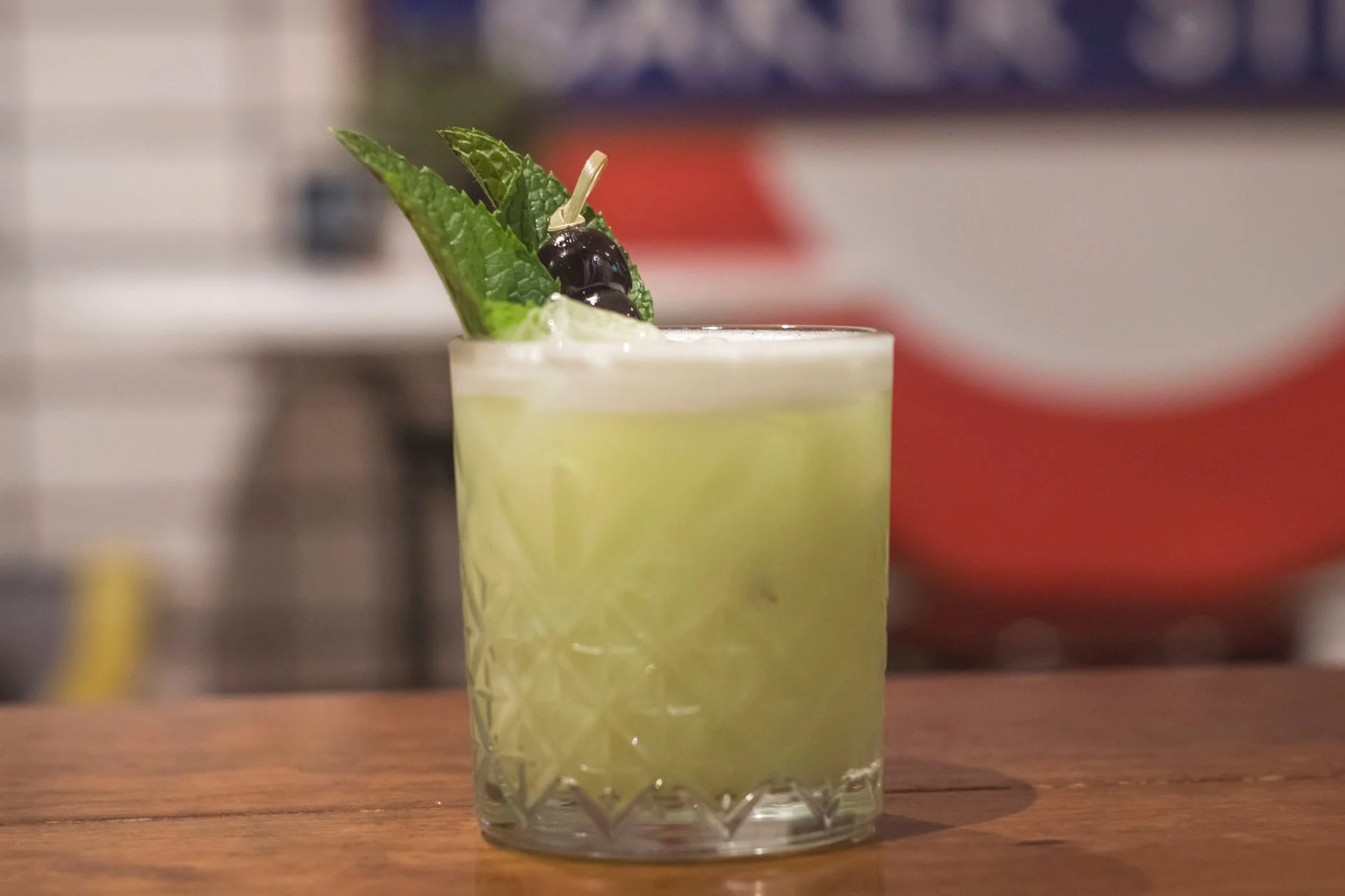 Melon & Kiwi Sour Cocktail