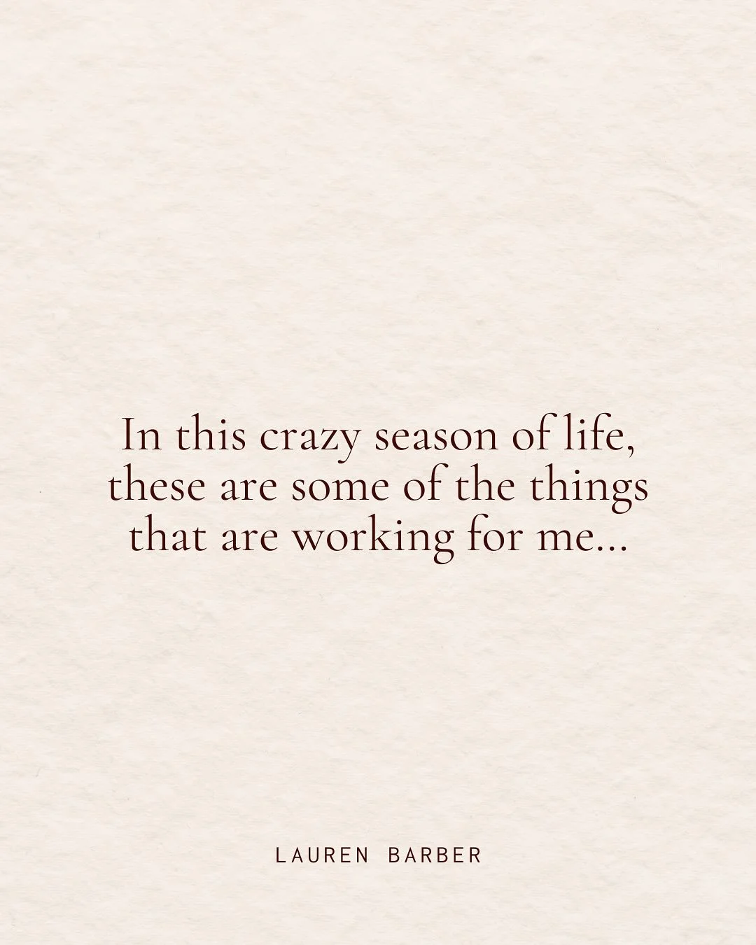 Some of the things that are &lsquo;working&rsquo; for me right now in what feels like quite an intense (but also very transformative) season of life.

It&rsquo;s all about micro moments, accumulative little things that all add up and steady my nervou