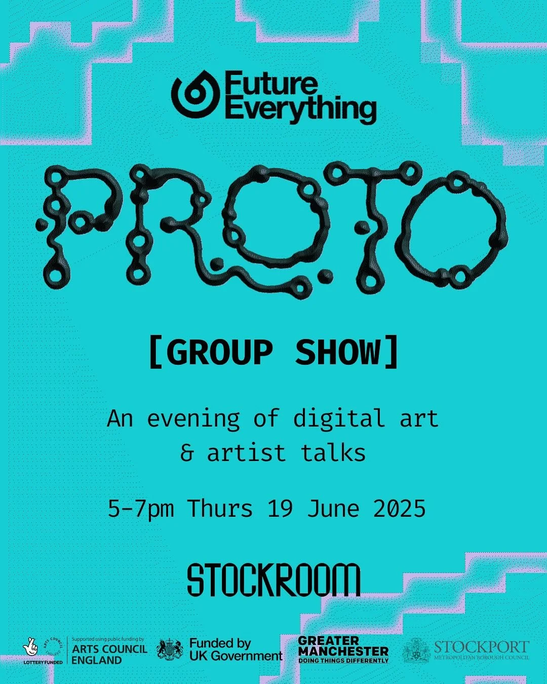 Join us for a special evening of conversation and creativity as we celebrate PROTO, an exhibition of early-stage digital experiments and artworks by eight artists from across the North of England.

Bringing together artists, creatives and cultural pr