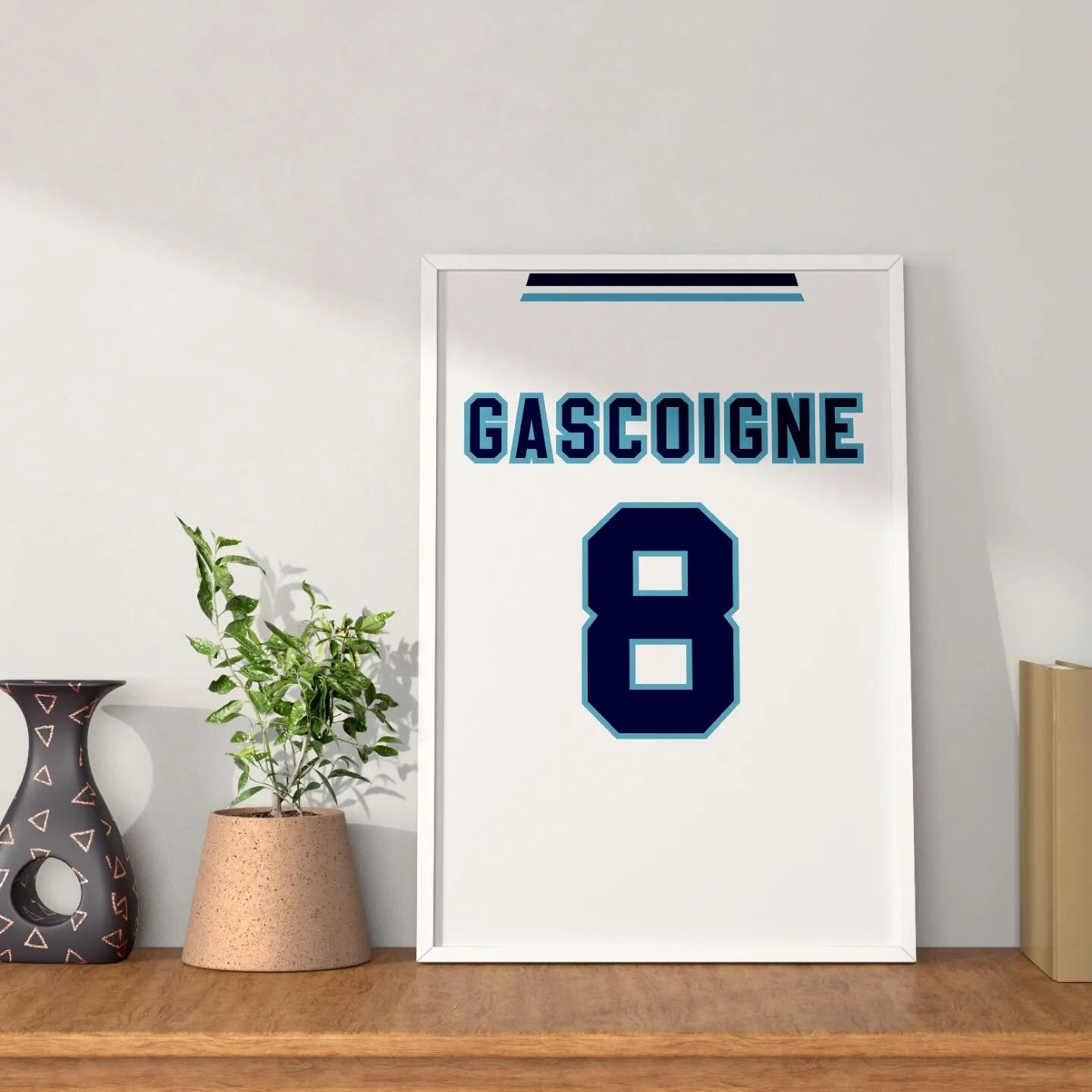 Mad, bad and a little bit crazy but he could play!

This Gazza Euro 96 '8' shirt is a great piece of wall art for Gazza and England fans everywhere!

#gazza #footballgift #footballprint 

Link in bio 👊⚽