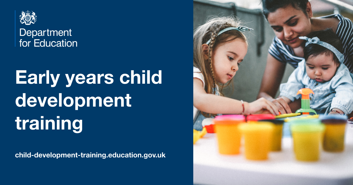 DfE graphic for the Early Years Child Development training