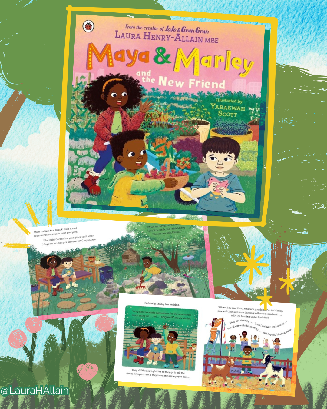 Publisher mock-up of Maya & Marley and the New Friend