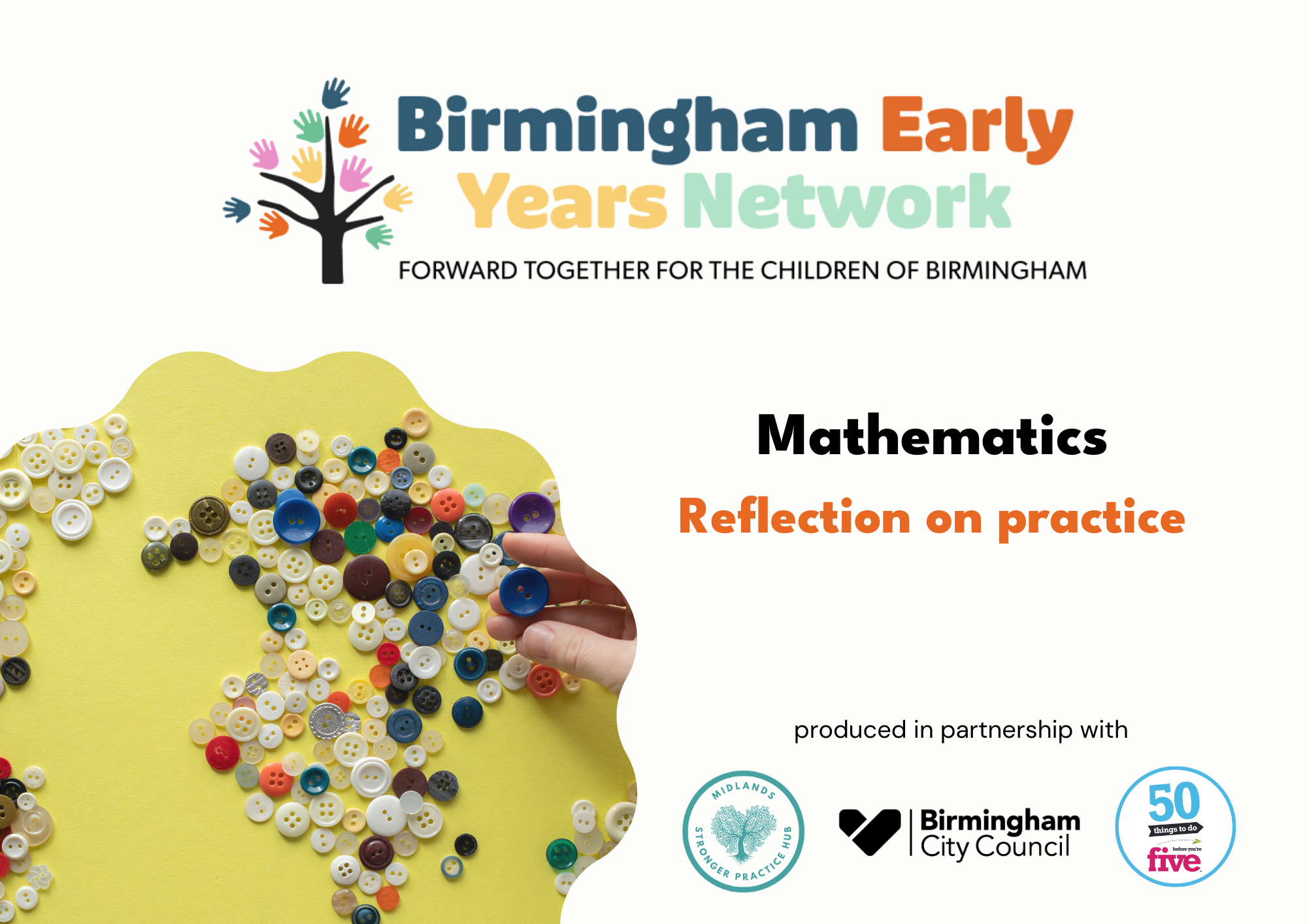 Front cover of Mathematics Reflective Practice booklet