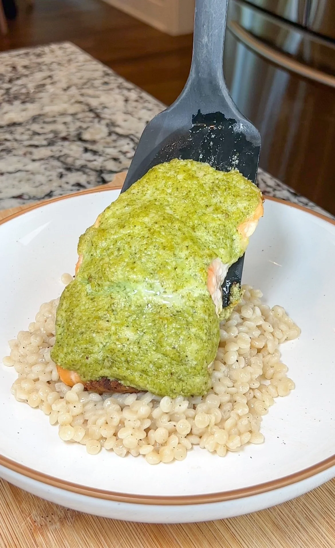 Lemon Pesto Crusted Salmon