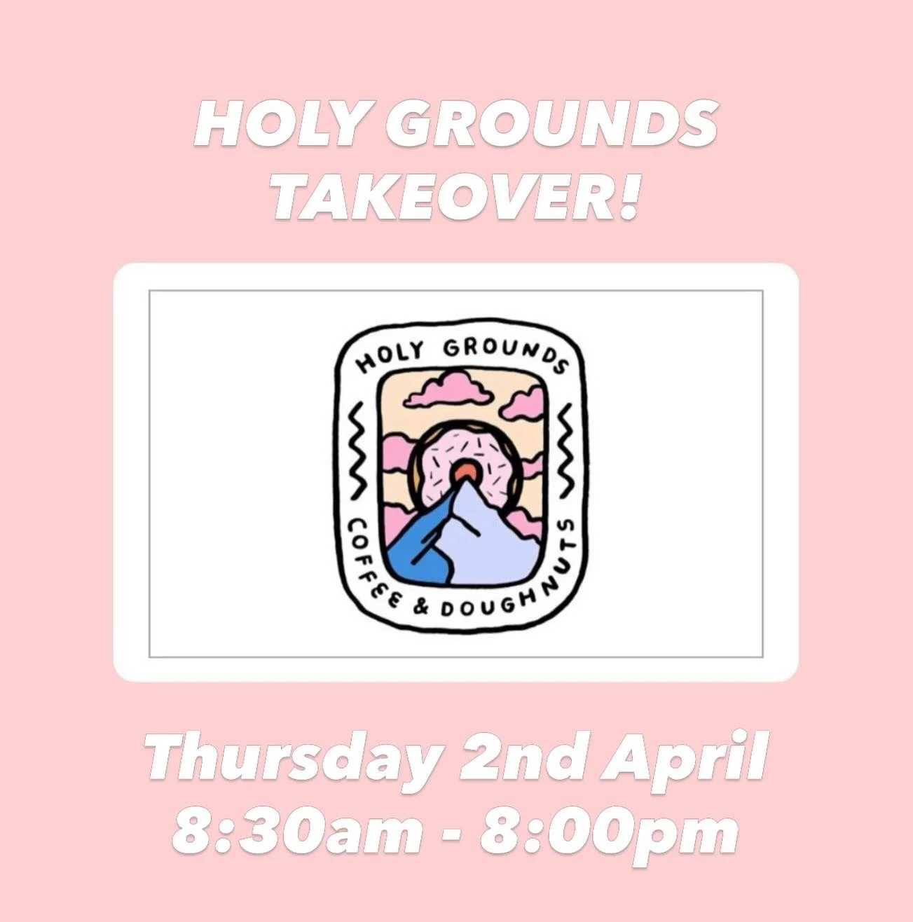 Tomorrow!! We are going to be in doughnut heaven thanks to our friends at @holygrounds_ 🎉

Open from 8:30am until 8:00pm and we&rsquo;ll have doughnuts until they are all gone!