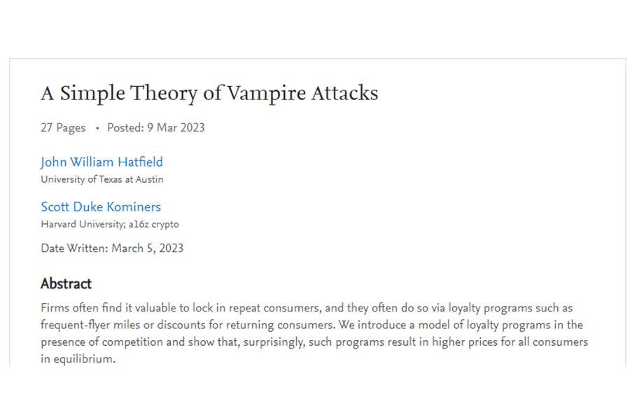 A Simple Theory of Vampire Attacks
