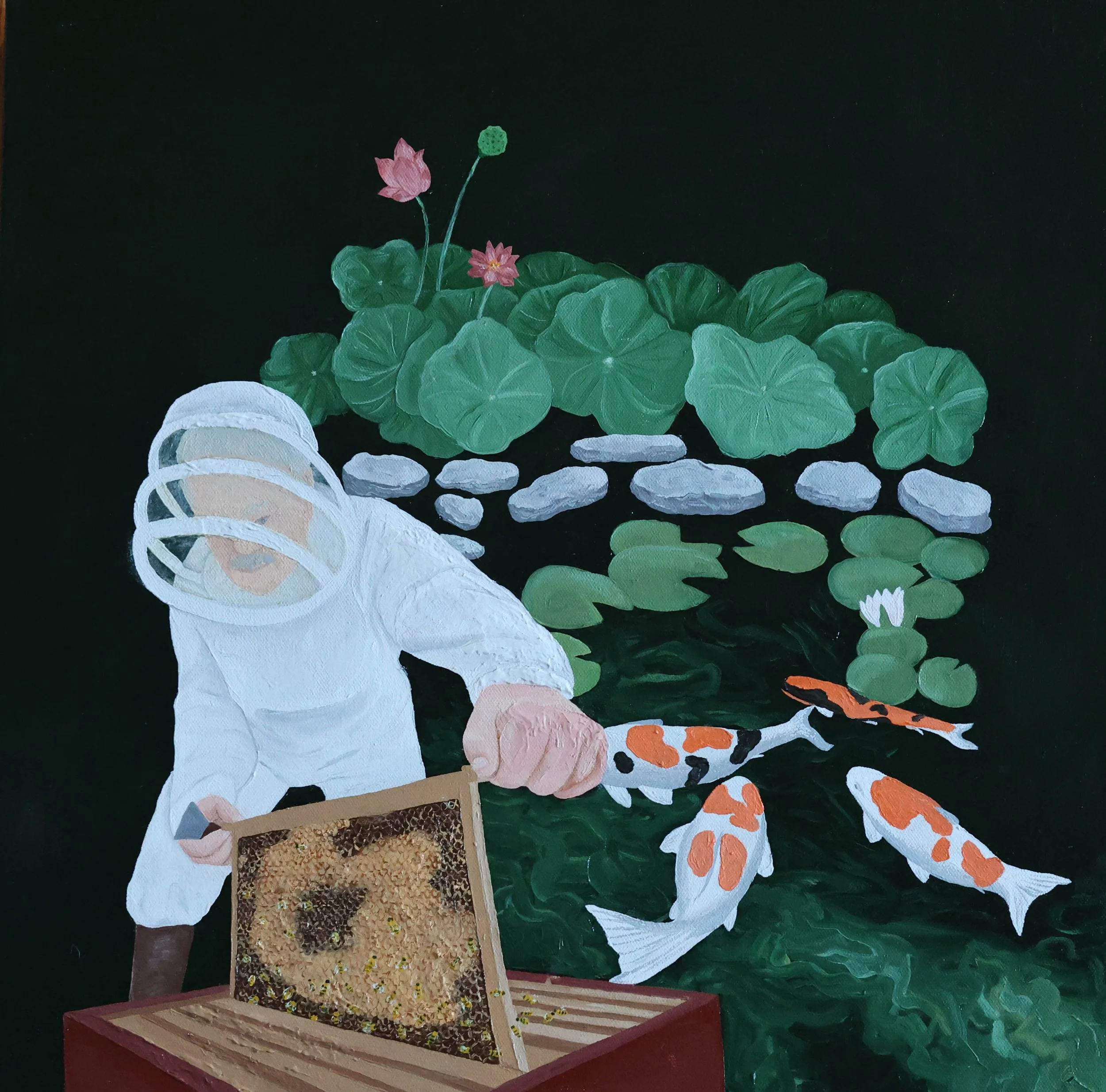 Commission Painting Inspired by Client's Backyard