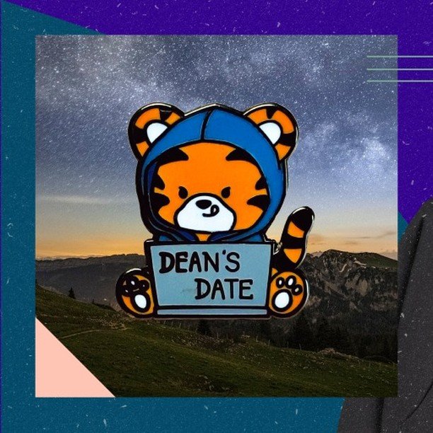 An all-new, special Dean&rsquo;s Date pin will be waiting for you tomorrow 5-7pm at U-store courtyard! Celebrate getting through this semester by picking up our pin and other Dean&rsquo;s Date merch provided by the USG Social Committee 🐅 🎉 Brought 