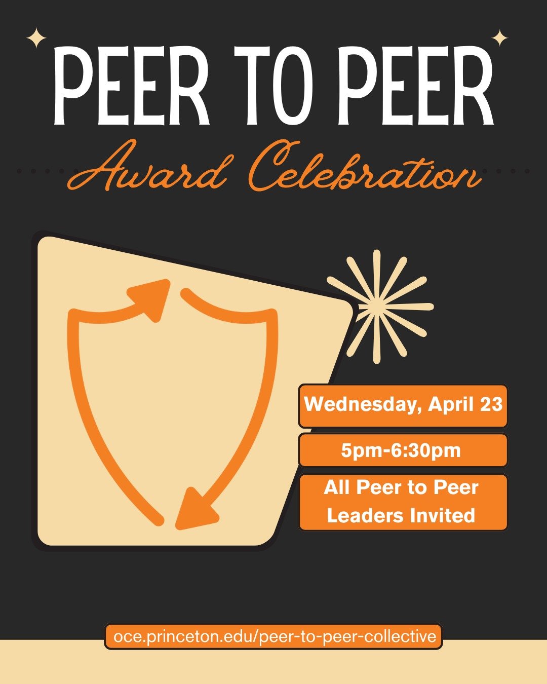 Register for the Peer to Peer Award Celebration! 

Each spring, the Office of the Vice President for Campus Life acknowledges and celebrates student peer leaders for their outstanding demonstration of the skills of peer leadership, and for general ex