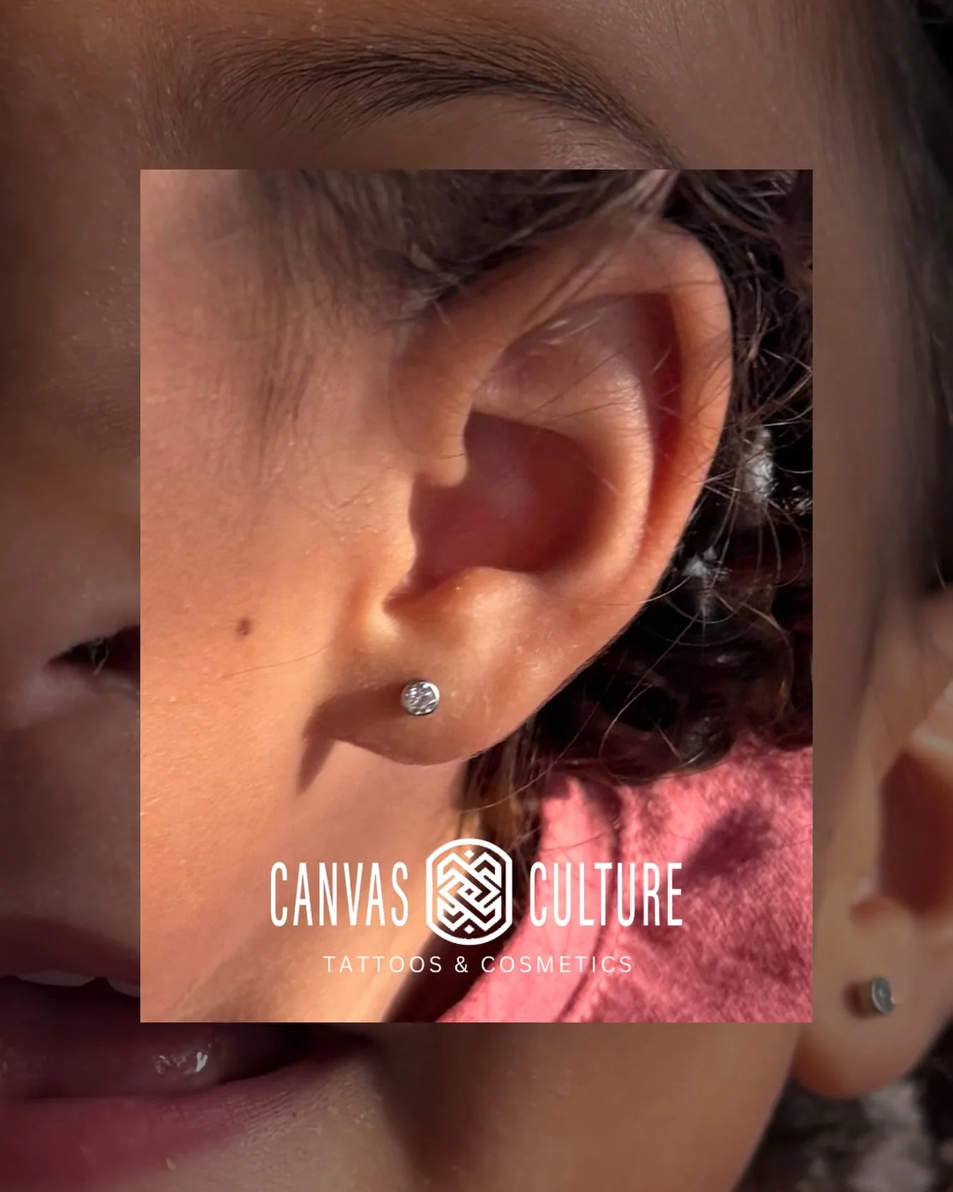 This 2-year-old cutie made my day today! She powered through with the help of her paci and the support of mom and dad. Confident it was a good experience for everyone. 🖤👂💎✨#earpiercing #wilmingtonnc #kidsearpiercing #pierced