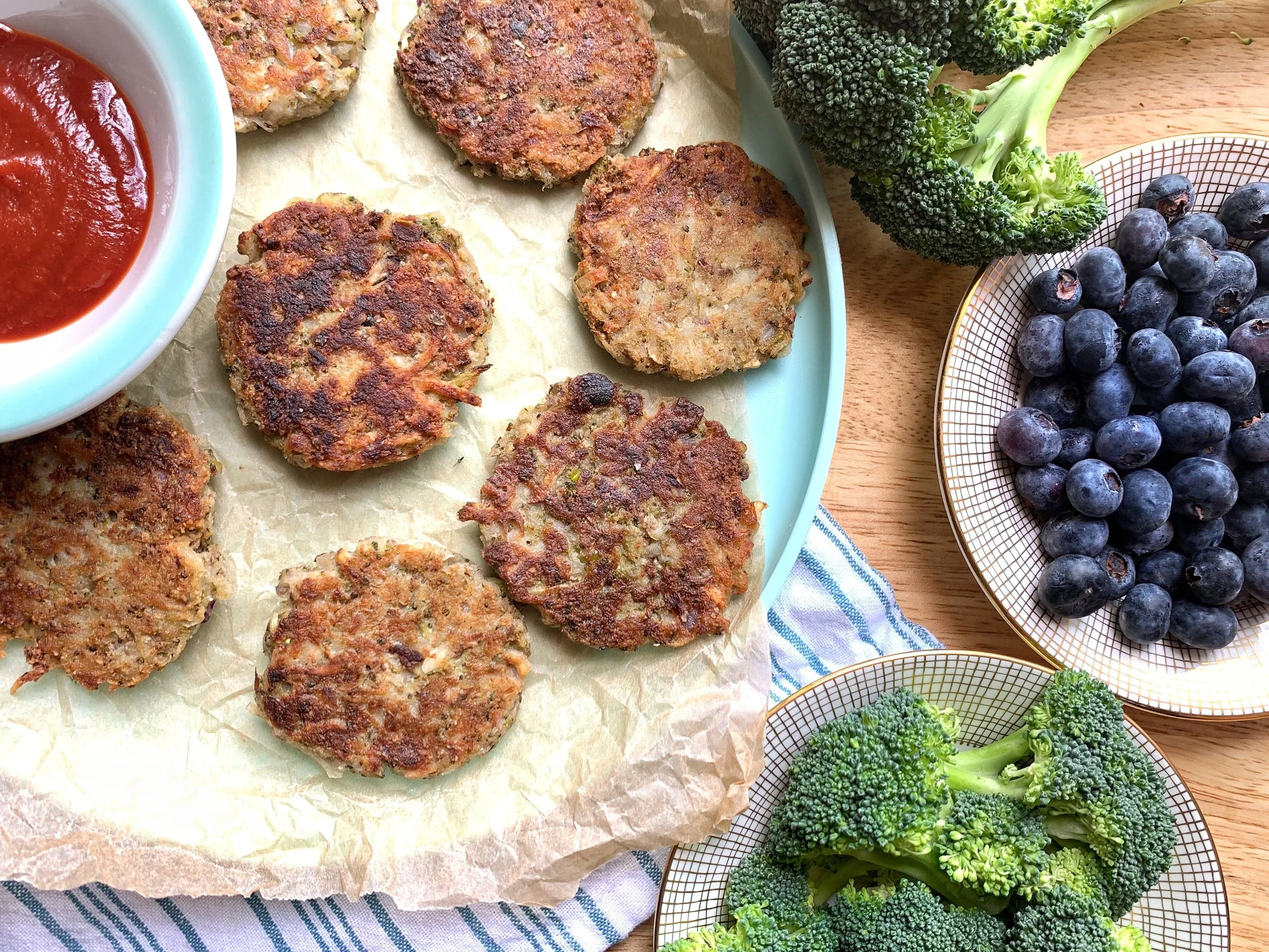 Broccoli + Mushroom Breakfast Fritters (Gluten-free, Kid-friendly ...