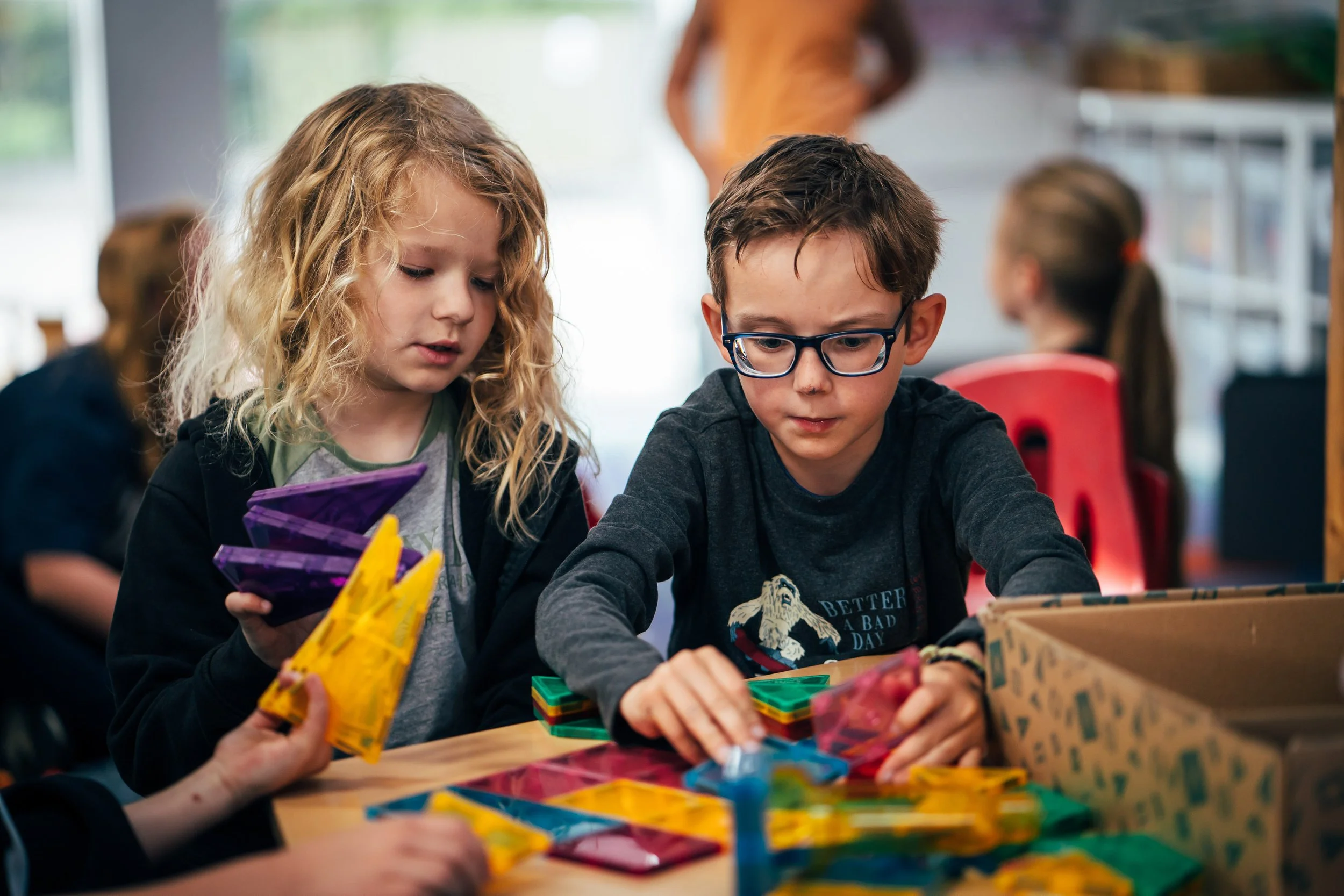 The children are free to chose the activities they enjoy doing