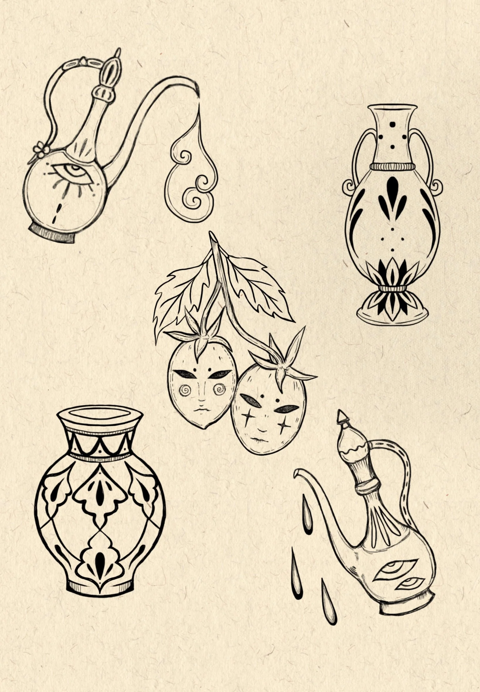 Small Flash-Repeatable 
Pouring Pitcher, Persion Pots, Tomato Twins, Dripping Pitcher 