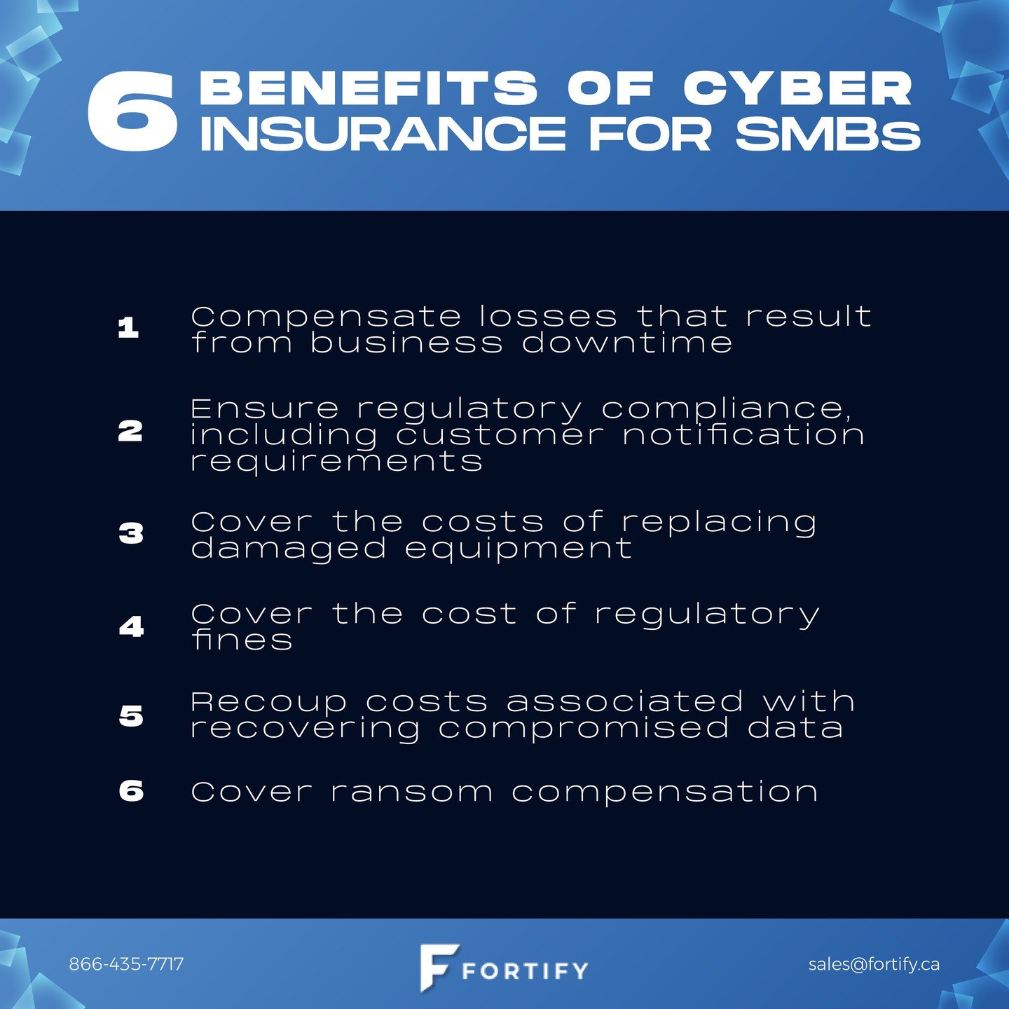 Are you considering cyber insurance for your business? Here's why you should: 🔒
 
#cyberinsurance #insurance #SMB #cybersecurity #EveryBusinessFortified