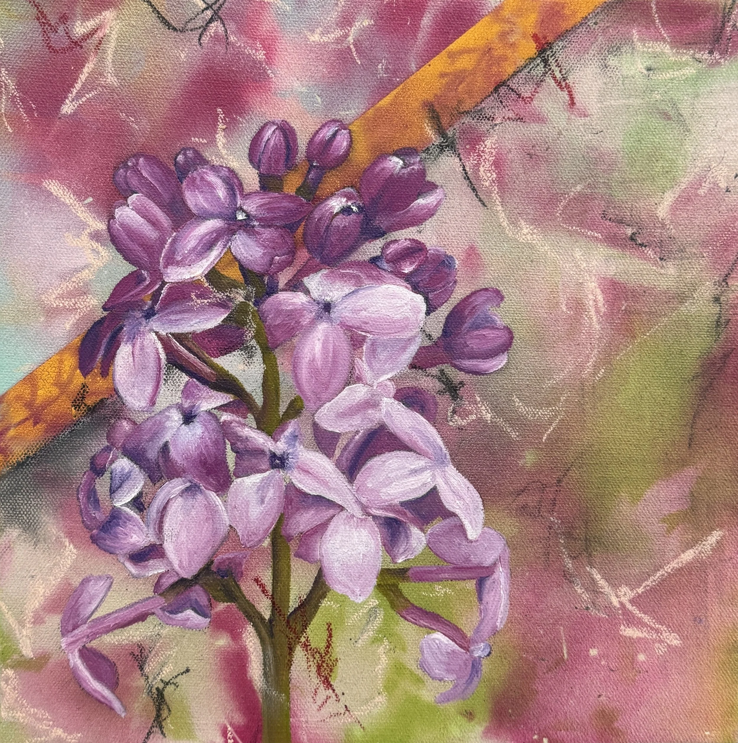 Syringa, oil on canvas 2025  12x12"