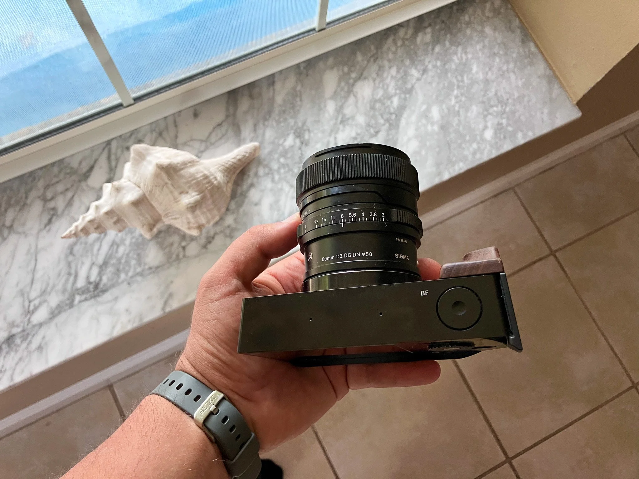 Size of Sigma BF and Sigma 50mm F2
