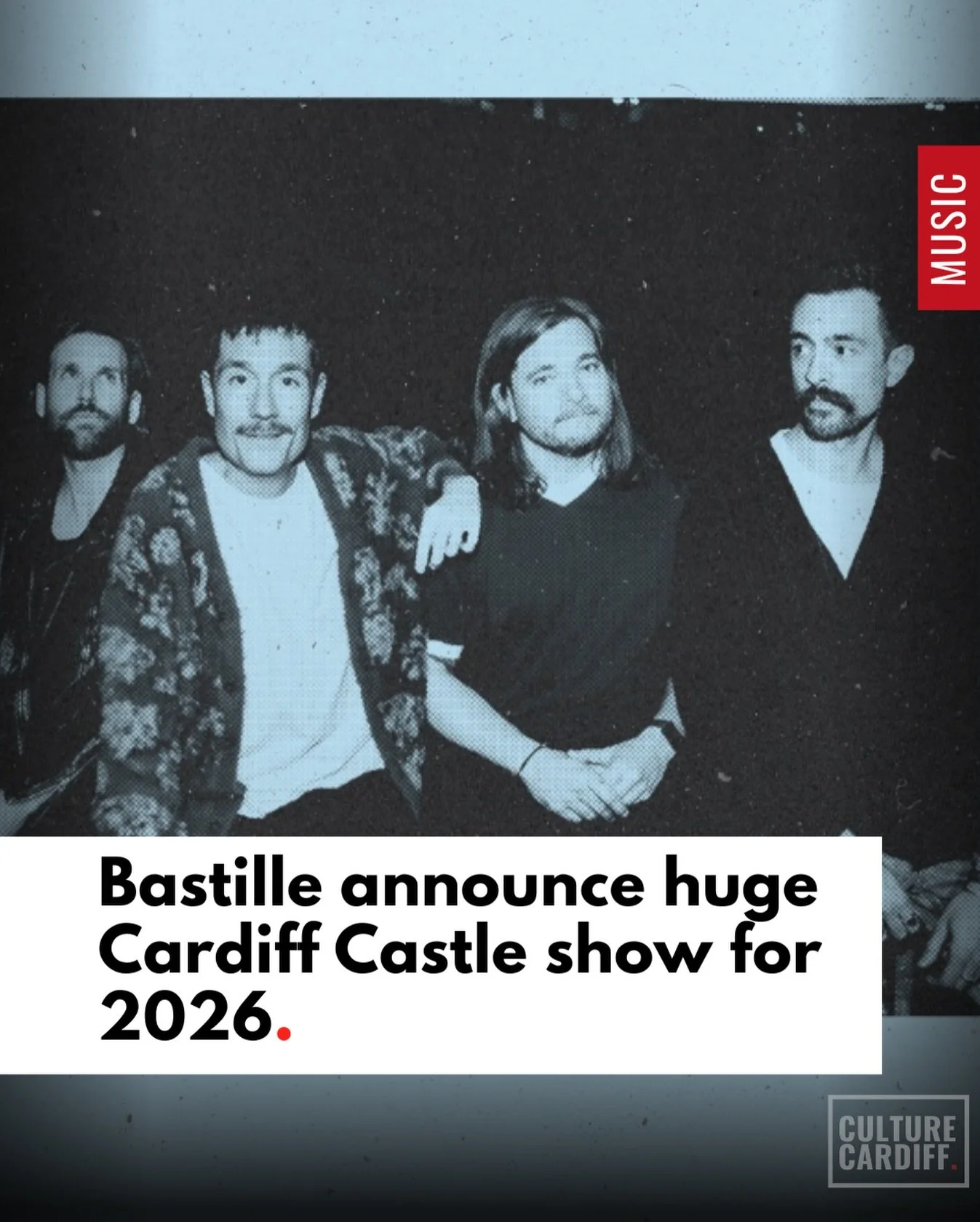 Bastille are returning to Cardiff Castle next summer🙌

Multi-platinum indie pop band Bastille will headline DEPOT Live at Cardiff Castle on Friday 10 July 2026.🎶

Joining Bastille as special guests for the show will be soulful singer-songwriter&nbs