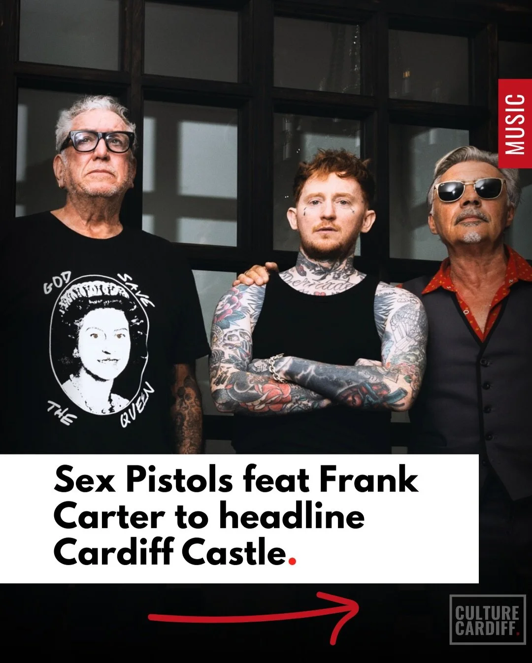 JUST ANNOUNCED: Sex Pistols feat Frank Carter are heading to Cardiff Castle for a massive 50 Years of Punk celebration next summer 🔥⚡️

Punk icons Sex Pistols featuring Frank Carter will headline DEPOT Live at Cardiff Castle on Saturday 1 August 202