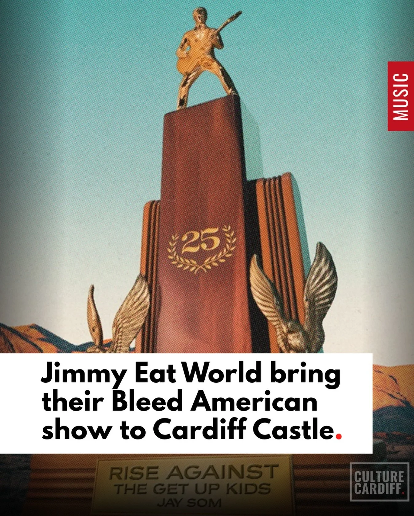 Jimmy Eat World are bringing Bleed American to Cardiff Castle next summer 🎸

Arizona rock icons Jimmy Eat World will celebrate 25 years of their landmark album with a huge Bleed American show at TK Maxx presents Depot Live at Cardiff Castle on Satur