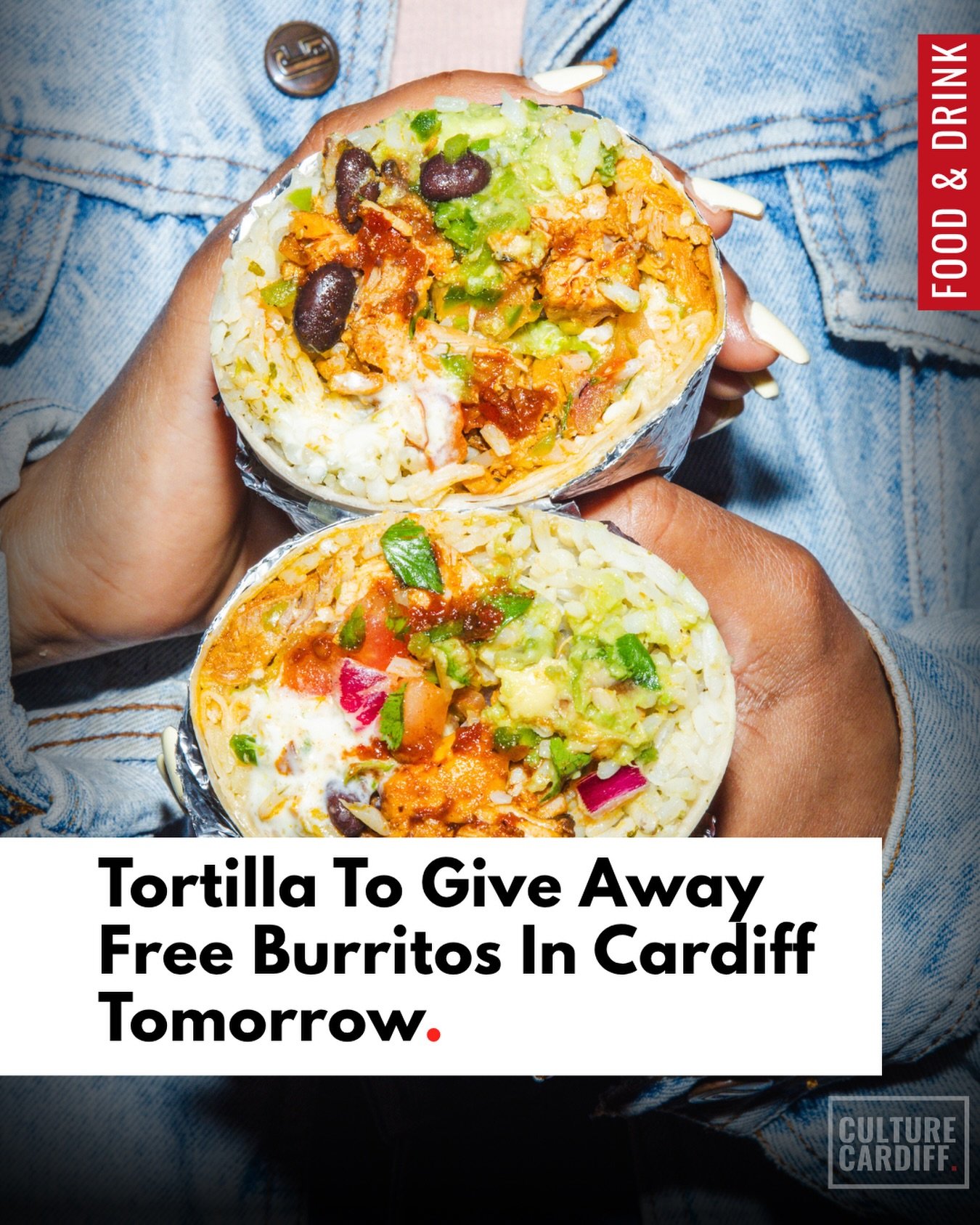 🚨 This is NOT an April Fools 🚨

Tortilla are giving away 15,000 free burritos tomorrow (2 April) for National Burrito Day 🌯

All you need to do is download the app, sign up to Burrito Society, and head in from 3pm - But be quick, once they&rsquo;r
