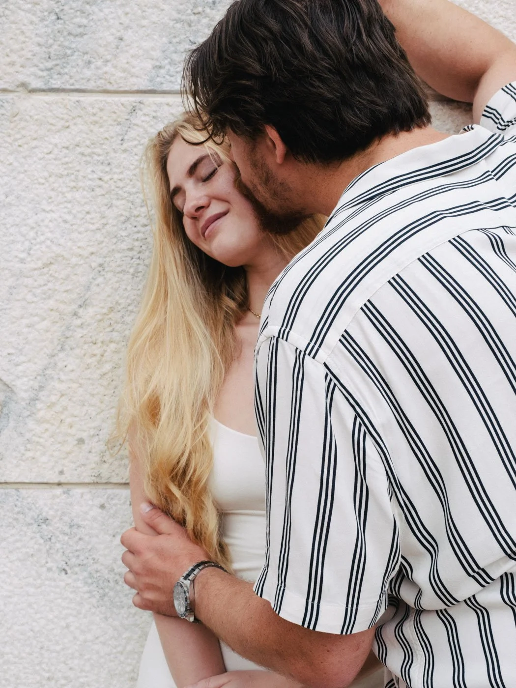 Analog engagement portrait photographer mIlano