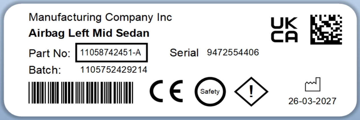 Silver coloured label media e.g. Automotive